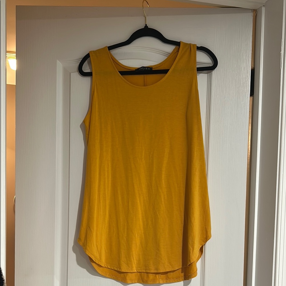 Mustard Yellow Sleeveless Tank Top